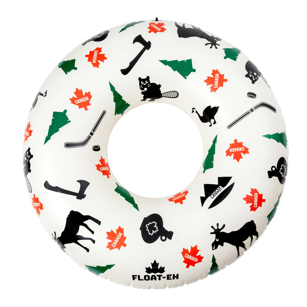 Oh Canada Tube - Canadian Symbols Inflatable Water Activity Tube
